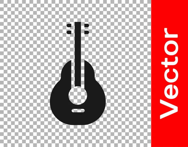 Icono Guitarra Negra Mexicana Aislado Sobre Fondo Transparente Guitarra Acústica — Vector de stock