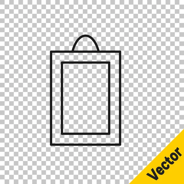 Schwarze Linie Bild Symbol Isoliert Auf Transparentem Hintergrund Vektor — Stockvektor