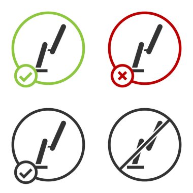 Beyaz arkaplanda siyah cam sileceği simgesi izole edildi. Çember düğmesi. Vektör İllüstrasyonu.