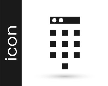 Gri Parola koruması ve güvenlik erişim simgesi beyaz arkaplanda izole edildi. Güvenlik, güvenlik, koruma, gizlilik kavramı. Vektör İllüstrasyonu.