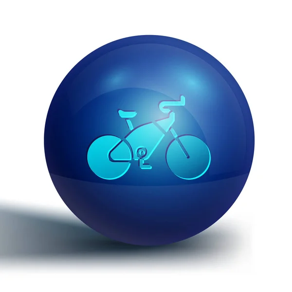 Niebieska Ikona Roweru Białym Tle Wyścig Rowerowy Ekstremalny Sport Urządzenia — Wektor stockowy