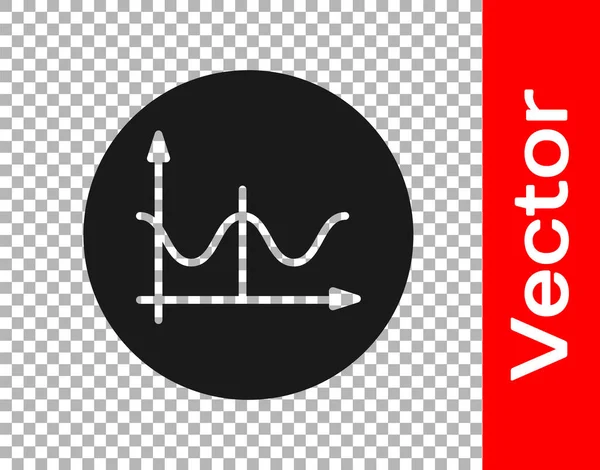 Gráfico Negro Horario Gráfico Diagrama Infografía Icono Del Gráfico Circular — Vector de stock