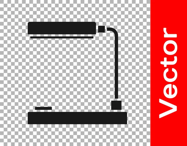 Black Tischlampe Symbol Isoliert Auf Transparentem Hintergrund Tischleuchte Vorhanden Vektorillustration — Stockvektor