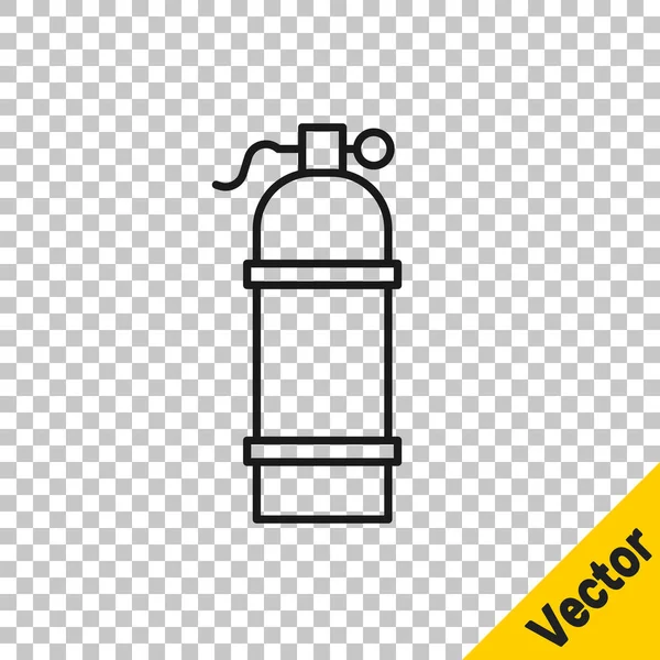 Schwarzes Aqualung Symbol Isoliert Auf Transparentem Hintergrund Sauerstofftank Für Taucher — Stockvektor