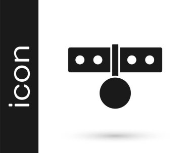 Beyaz arkaplanda isim etiketi simgesi olan gri yakalı. Evcil hayvanlar için basit malzemeler. Kedi köpek bakımı. Evcil hayvan zincirleri. Vektör.