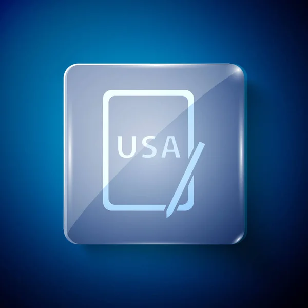 White Usa Etats Unis Amérique Sur Tablette Graphique Icône Isolée — Image vectorielle