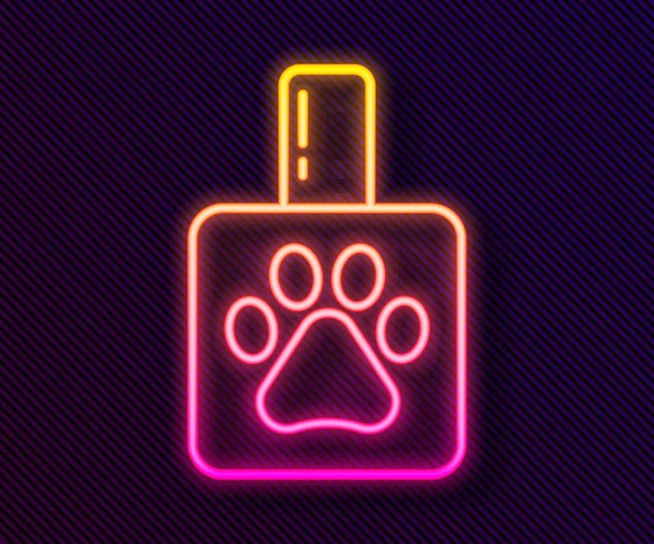 Leuchtende Neon Linie Pet Shampoo Symbol Isoliert Auf Schwarzem Hintergrund — Stockvektor