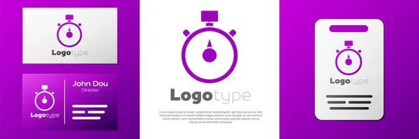Logotype Stopwatch Εικονίδιο Απομονώνονται Λευκό Φόντο Χρονόμετρο Χρονόμετρο Στοιχείο Προτύπου — Διανυσματικό Αρχείο