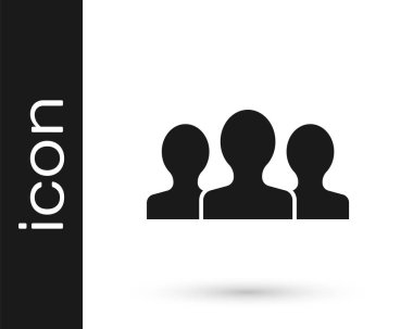 Gri Kullanıcılar grubu simgesi beyaz arkaplanda izole edildi. Bir grup insan ikonu. İş simgesi - kullanıcı profili simgesi. Vektör.