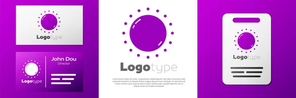 Ícone Logotype Sun Isolado Fundo Branco Elemento Modelo Design Logotipo — Vetor de Stock