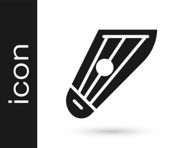 Siyah müzik aleti ayak bilekleri simgesi beyaz arkaplanda izole edilmiş. Vektör.