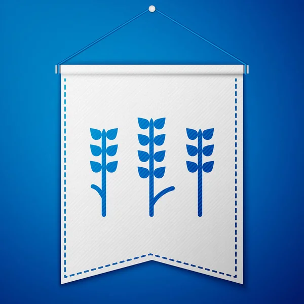 Niebieskie Zboża Ryżem Pszenicą Kukurydzą Owsem Żytem Ikoną Jęczmienia Niebieskim — Wektor stockowy