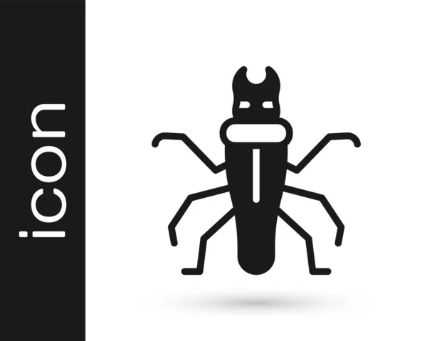 Black Termite Icon Isolated White Background Vector — Stock Vector