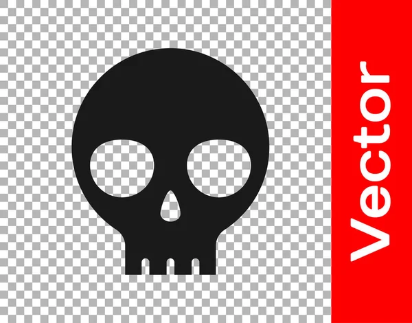 Schwarzes Totenkopf Symbol Isoliert Auf Transparentem Hintergrund Vektor — Stockvektor