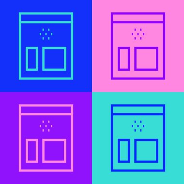 Kahve çekirdeği torbası renkli arka planda izole edilmiş. Vektör İllüstrasyonu.