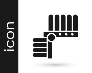 Beyaz arka planda tüy ikonu olan gri Kızılderili başlığı. Amerikan yerlilerinin geleneksel başlığı. Vektör İllüstrasyonu.