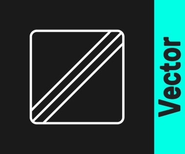 Siyah arkaplanda beyaz çizgi dikiş deseni simgesi izole edildi. Dikiş için işaretler. Vektör İllüstrasyonu.