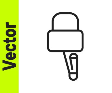 Siyah çizgili maymuncuklar ya da maymuncuklar beyaz arkaplanda izole edilmiş kilit açma simgesi. Vektör İllüstrasyonu.