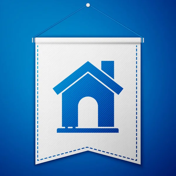 Icono Casa Azul Aislado Sobre Fondo Azul Símbolo Casero Plantilla — Archivo Imágenes Vectoriales
