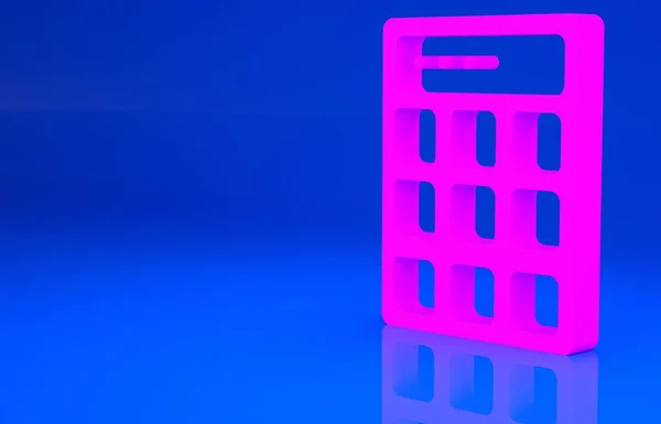 Pink Hasło ochrony i bezpieczeństwa ikona dostępu izolowane na niebieskim tle. Bezpieczeństwo, ochrona, koncepcja prywatności. Koncepcja minimalizmu. Ilustracja 3D. Renderowanie 3D — Zdjęcie stockowe