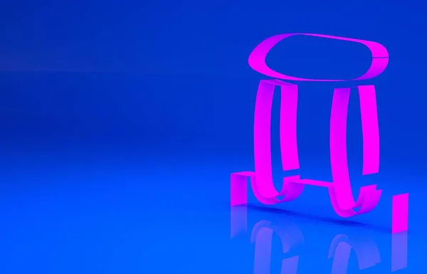Pink Stonehenge ikon terisolasi pada latar belakang biru. Konsep minimalisme. Ilustrasi 3d. render 3D — Stok Foto
