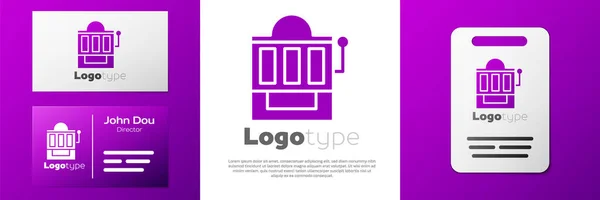 Logotype Icône Machine Sous Isolé Sur Fond Blanc Modèle Conception — Image vectorielle