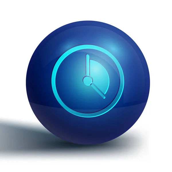 Ikona Blue Time Management Izolovaná Bílém Pozadí Hodinová Značka Symbol — Stockový vektor