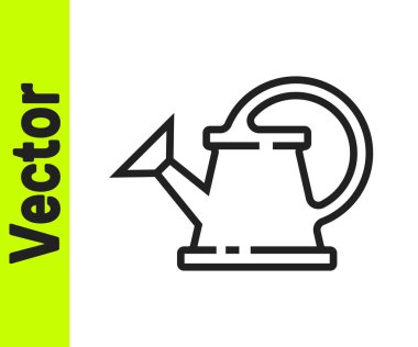 Siyah çizgi Su Kutusu simgesi beyaz arkaplanda izole edildi. Sulama sembolü. Vektör İllüstrasyonu.