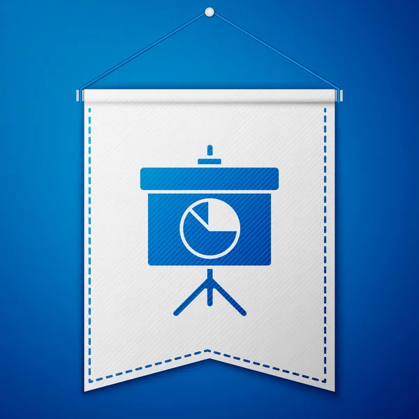 Blue Presentation Board Graph Schedule Chart Diagram Infographic Pie Graph — Stock Vector