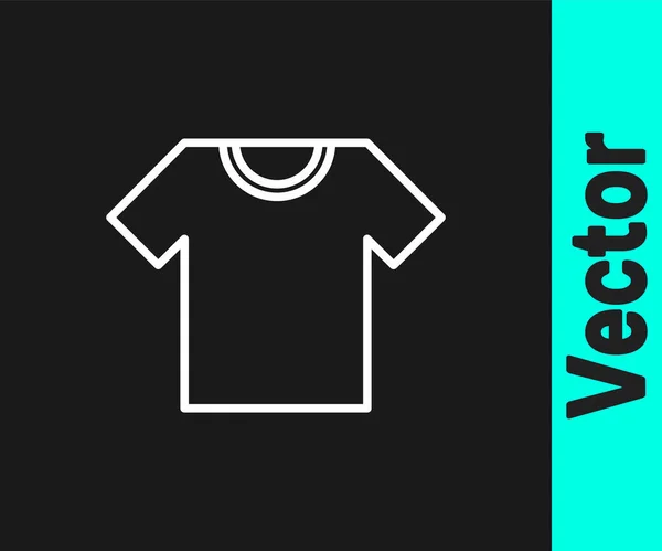 Camiseta Blanca Aislada Sobre Fondo Negro Vector — Vector de stock