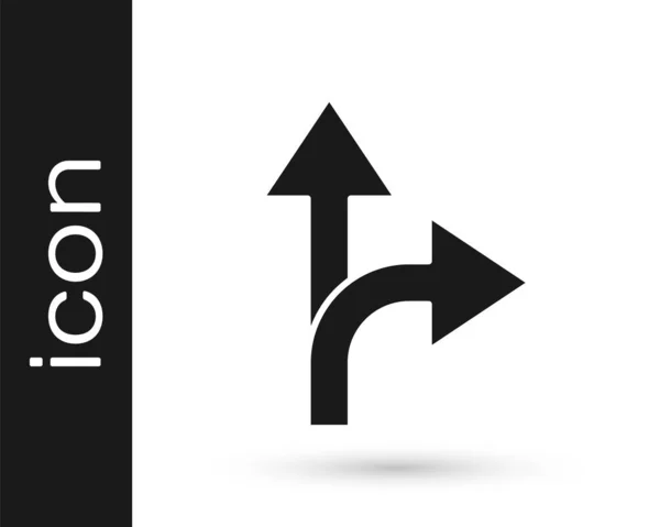 Grå Vejskilt Signpost Ikon Isoleret Hvid Baggrund Pointer Symbol Isoleret – Stock-vektor