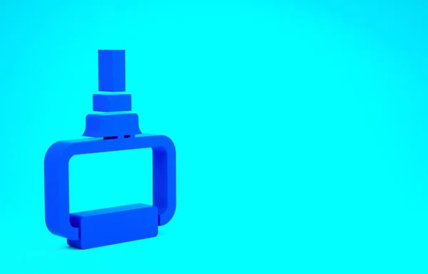Kék TPX hurok képzési eszköz ikon elszigetelt kék alapon. Sportfelszerelés. Minimalizmus koncepció. 3d illusztráció 3D render — Stock Fotó