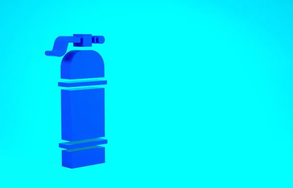 Blue Aqualung icon isolated on blue background. Oxygen tank for diver. Diving equipment. Extreme sport. Sport equipment. Minimalism concept. 3d illustration 3D render — Stock Photo, Image