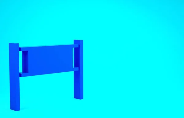 Ícone de rede de vôlei azul isolado no fundo azul. Conceito de minimalismo. 3D ilustração 3D render — Fotografia de Stock