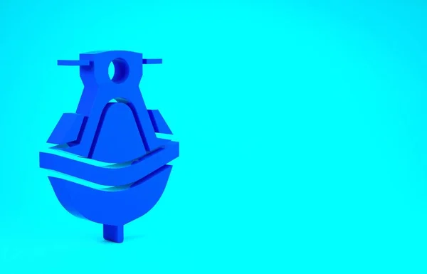 Μπλε Jet εικονίδιο σκι απομονώνονται σε μπλε φόντο. Σκούτερ νερού. Ακραίο άθλημα. Μινιμαλιστική έννοια. 3d απεικόνιση 3D καθιστούν — Φωτογραφία Αρχείου
