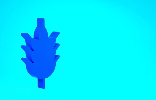Ícone azul Hop isolado no fundo azul. Conceito de minimalismo. 3D ilustração 3D render — Fotografia de Stock