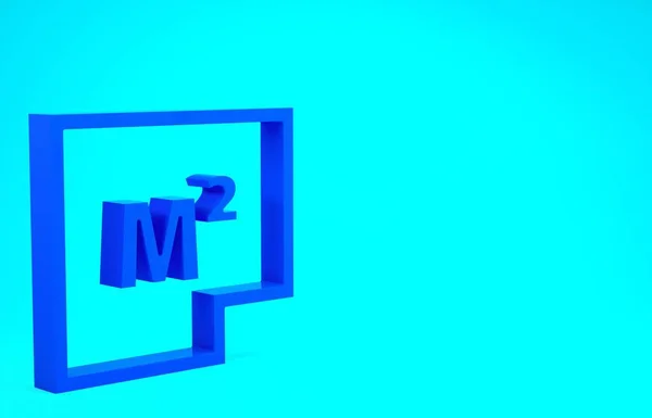 青の背景に隔離された青の家の計画アイコン。最小限の概念。3Dイラスト3Dレンダリング — ストック写真