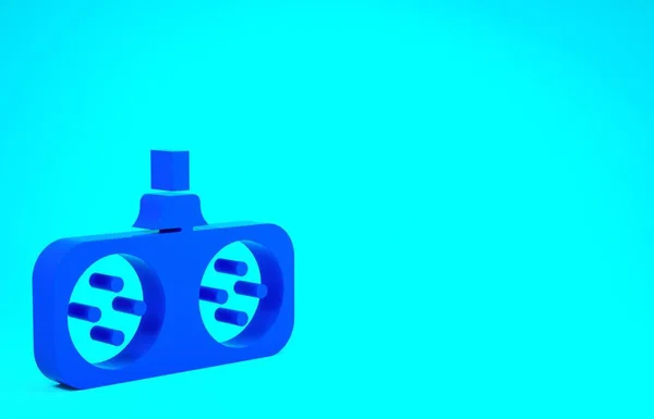Icono de Gamepad azul aislado sobre fondo azul. Controlador de juego. Concepto minimalista. 3D ilustración 3D render — Foto de Stock