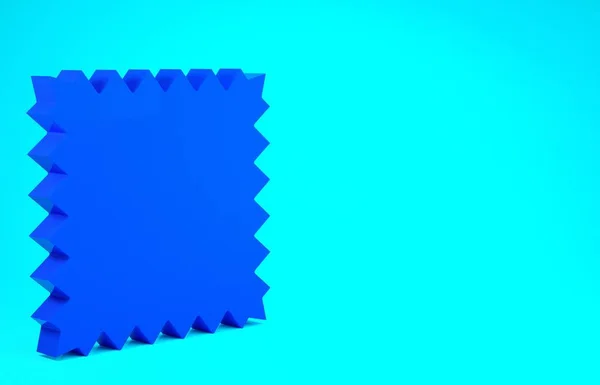 Icono de cuero azul aislado sobre fondo azul. Concepto minimalista. 3D ilustración 3D render —  Fotos de Stock