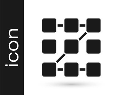 Siyah Grafik şifre koruması ve beyaz arkaplanda izole edilmiş güvenlik erişim simgesi. Güvenlik, güvenlik, koruma, gizlilik kavramı. Vektör