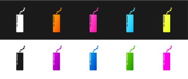 Dinamit bomba çubuğunu ve zamanlayıcı ikonunu siyah beyaz arka planda izole et. Saatli bomba - patlama tehlikesi kavramı. Vektör