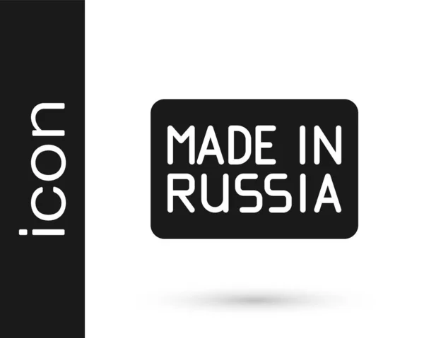 Icône Made in Russia noire isolée sur fond blanc. Vecteur — Image vectorielle