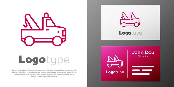 Logotype hattı çekici ikonu beyaz arka planda izole edildi. Logo tasarım şablonu elemanı. Vektör