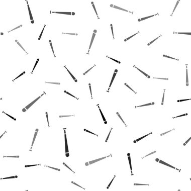 Siyah beyzbol sopası simgesi beyaz zeminde izole edilmiş. Spor malzemeleri. Vektör İllüstrasyonu