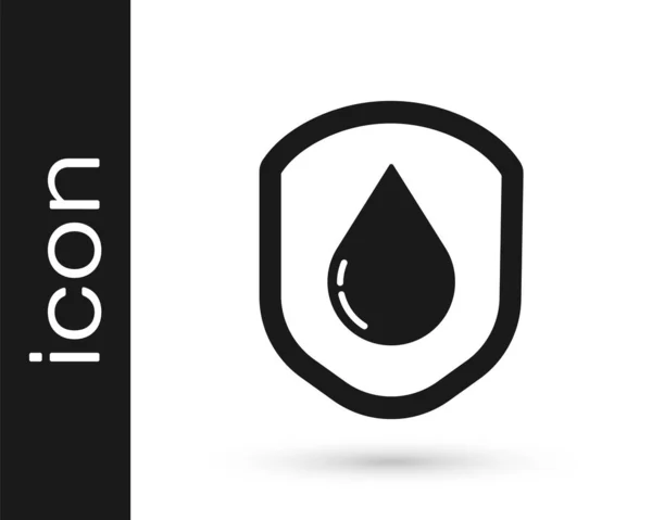 Icono impermeable gris aislado sobre fondo blanco. Concepto de protección resistente al agua o líquido. Ilustración vectorial — Vector de stock