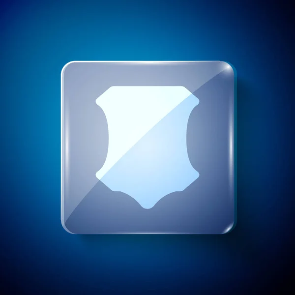 Icona in pelle bianca isolata su sfondo blu. Pannelli di vetro quadrati. Illustrazione vettoriale — Vettoriale Stock