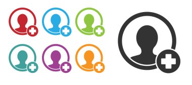 Beyaz arkaplanda siyah hesap ekranı simgesi oluştur. Simgeleri renklendirin. Vektör.