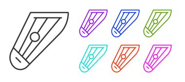 Siyah çizgi müzik aleti ayak bilekleri simgesi beyaz arkaplanda izole edilmiş. Simgeleri renklendirin. Vektör.