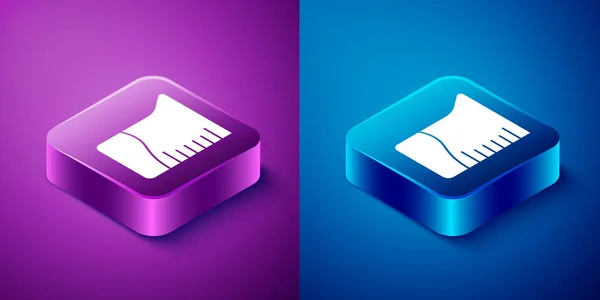 Isometric Measuring Cup Icon Isolated Blue Purple Background Plastic Graduated — Stock Vector