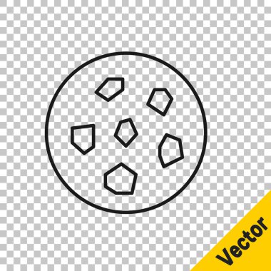 Şeffaf arka planda izole edilmiş çikolatalı kurabiye ya da bisküvi. Vektör İllüstrasyonu.